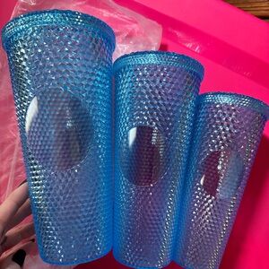 Blue Diamond Pattern Party Tumblers